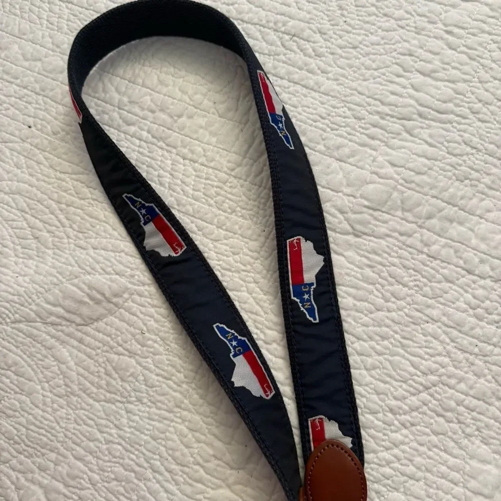 Leatherman Limited Youth belt 32 Stylish Navy Belt with North Carolina logo
